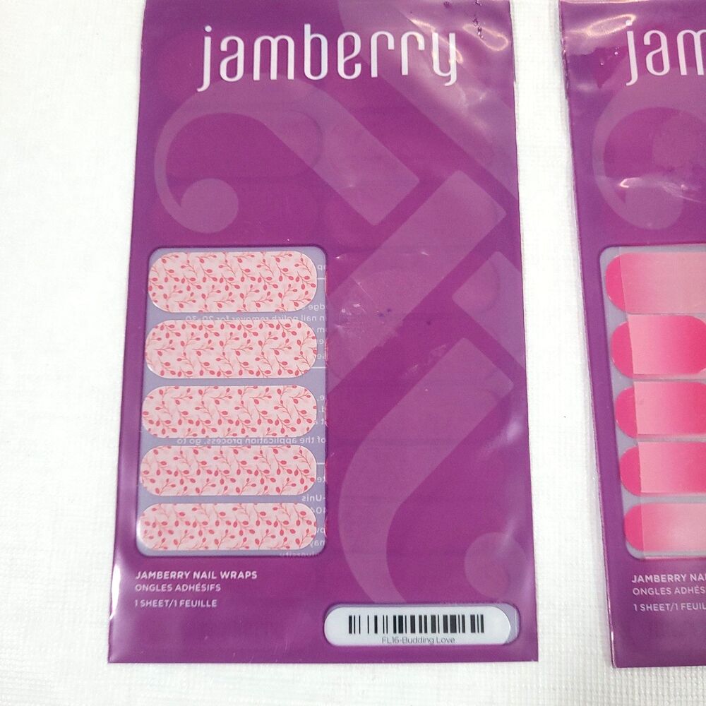 Jamberry Nail‎ Wrap Lot 4 New Ombre Florals Vines - Picture 5 of 6